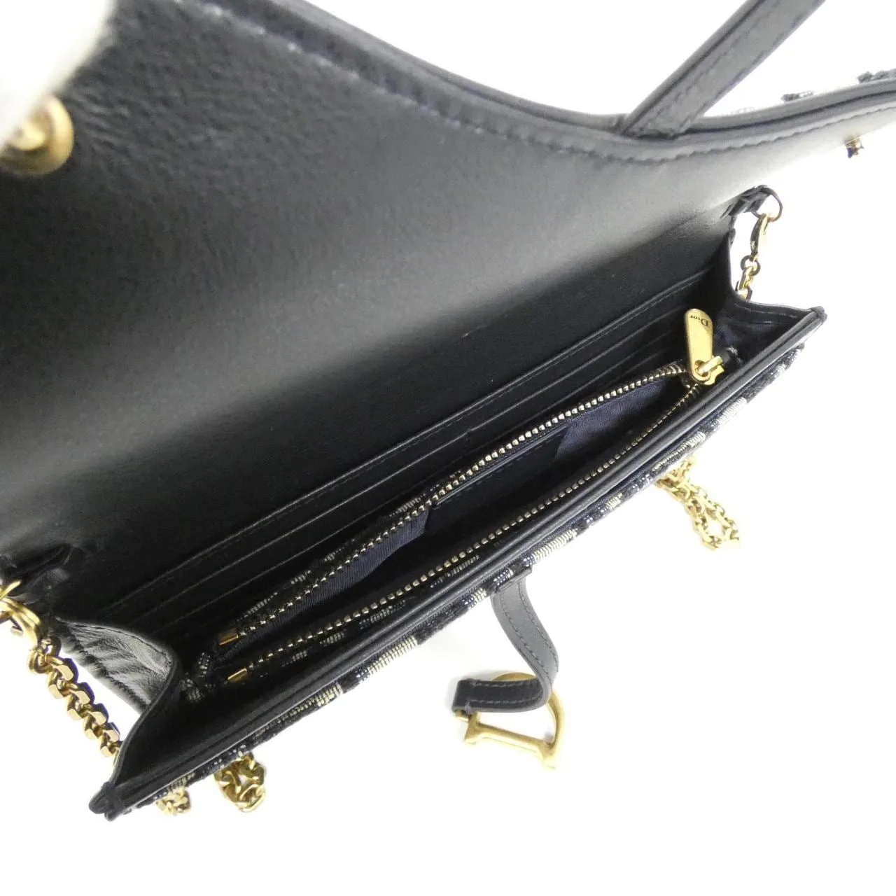 DIOR Saddle S5614CTZQ Wallet Canvas Black Canvas Rank A - Thumbnail 9