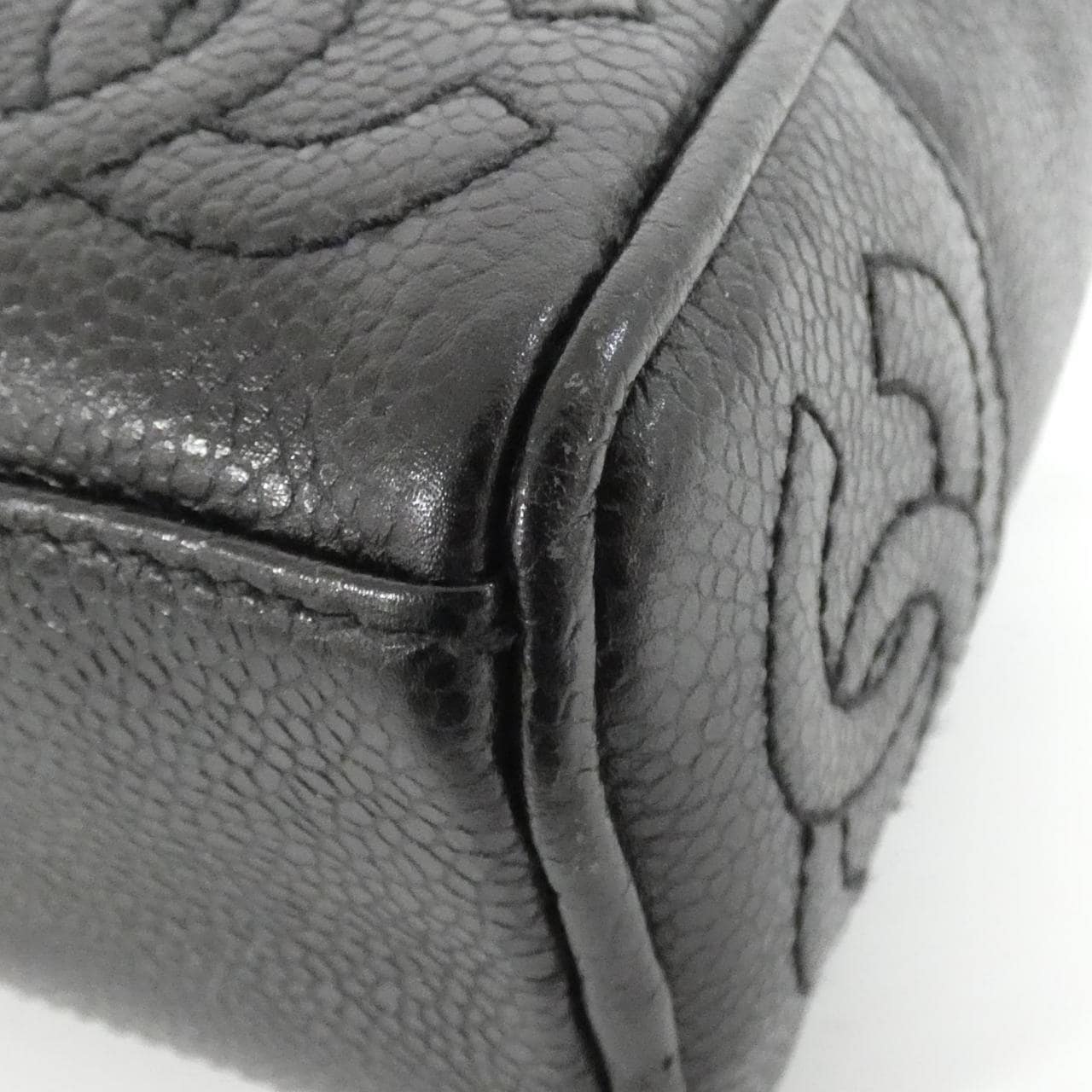 CHANEL Shoulder Caviar Leather 黑色 Caviar Leather 中古品A - 縮圖 2