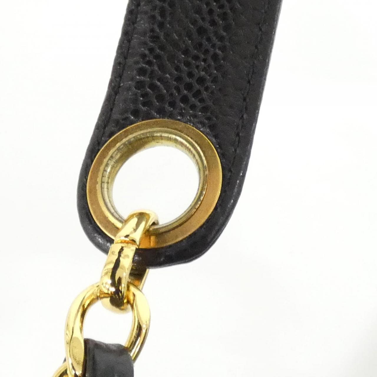 CHANEL Shoulder Caviar Leather 黑色 Caviar Leather 中古品A - 縮圖 6