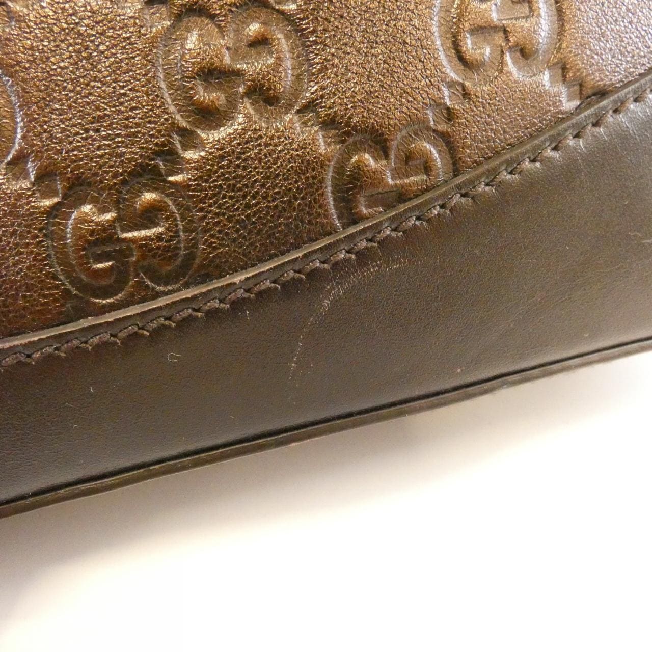 GUCCI 240020 Shoulder Bag Leather 黑色 皮革 中古品A - 縮圖 3