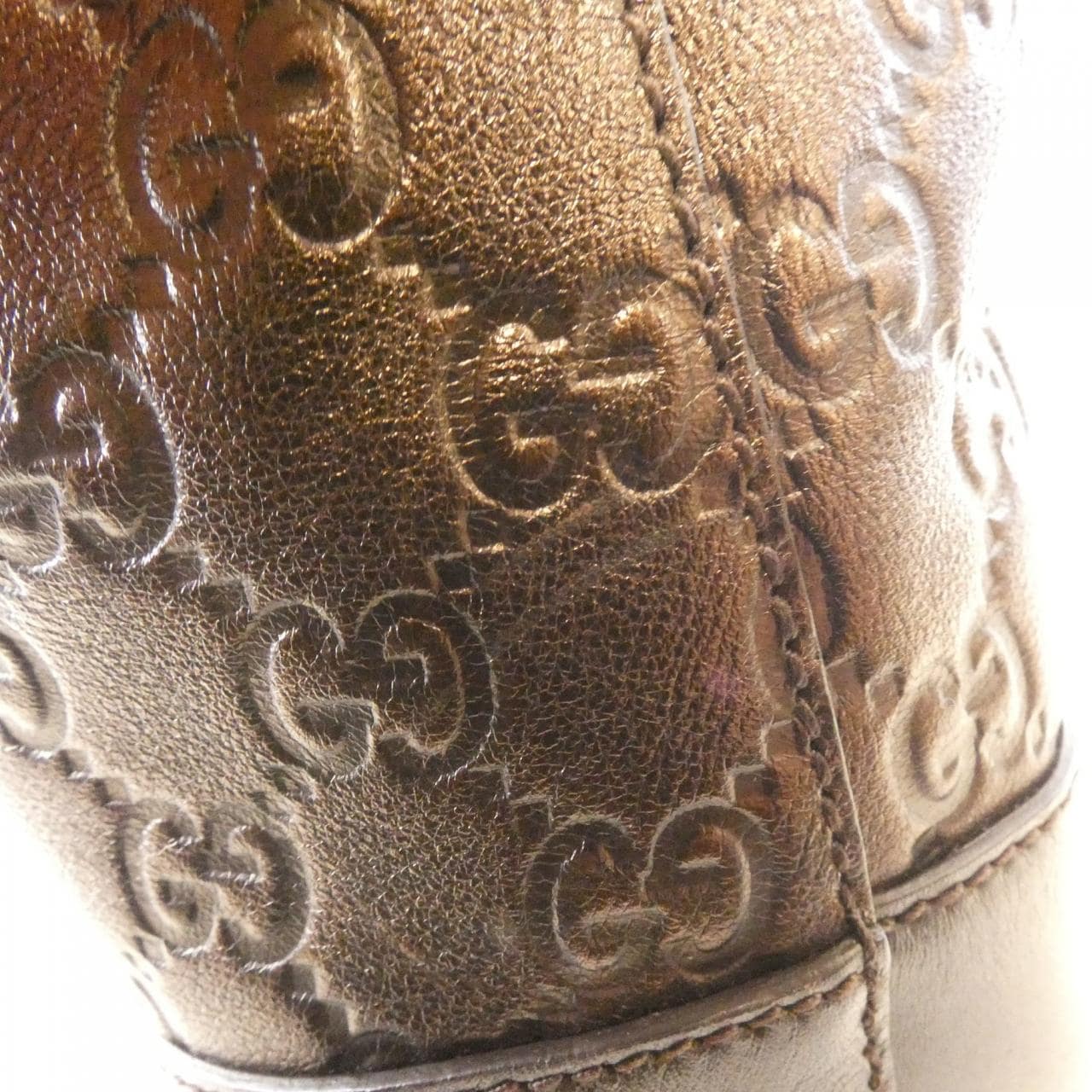 GUCCI 240020 Shoulder Bag Leather 黑色 皮革 中古品A - 縮圖 4