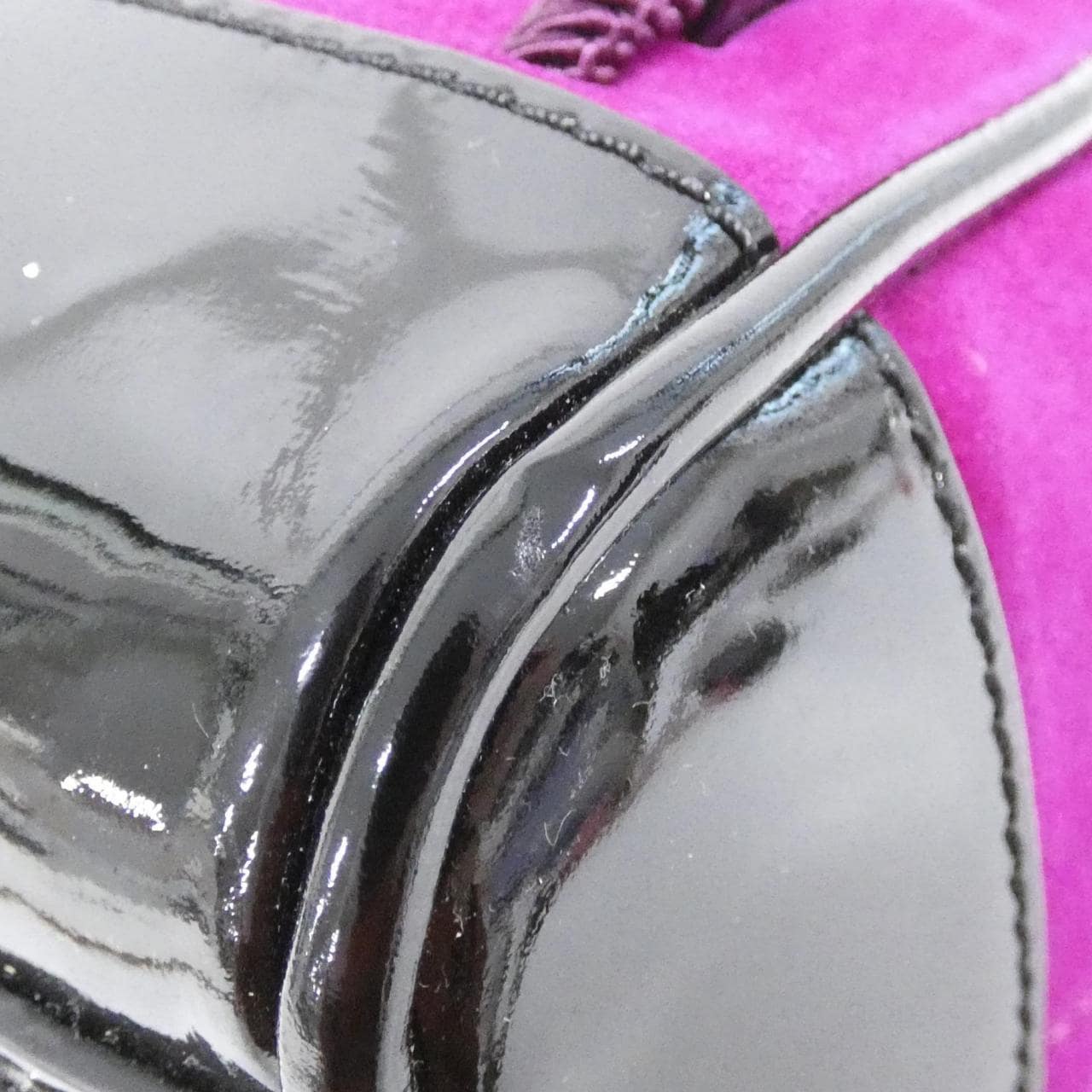 LOEWE Amazona Bag Patent Leather Purple Patent Leather - Thumbnail 3