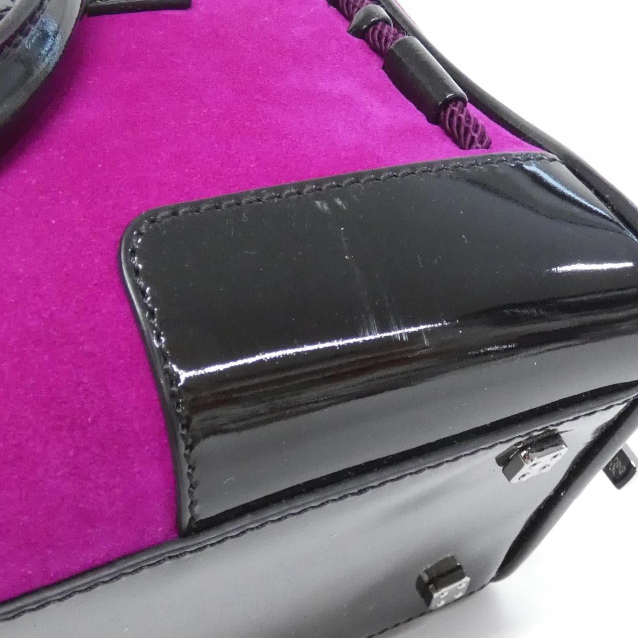 LOEWE Amazona Bag Patent Leather Purple Patent Leather - Thumbnail 4