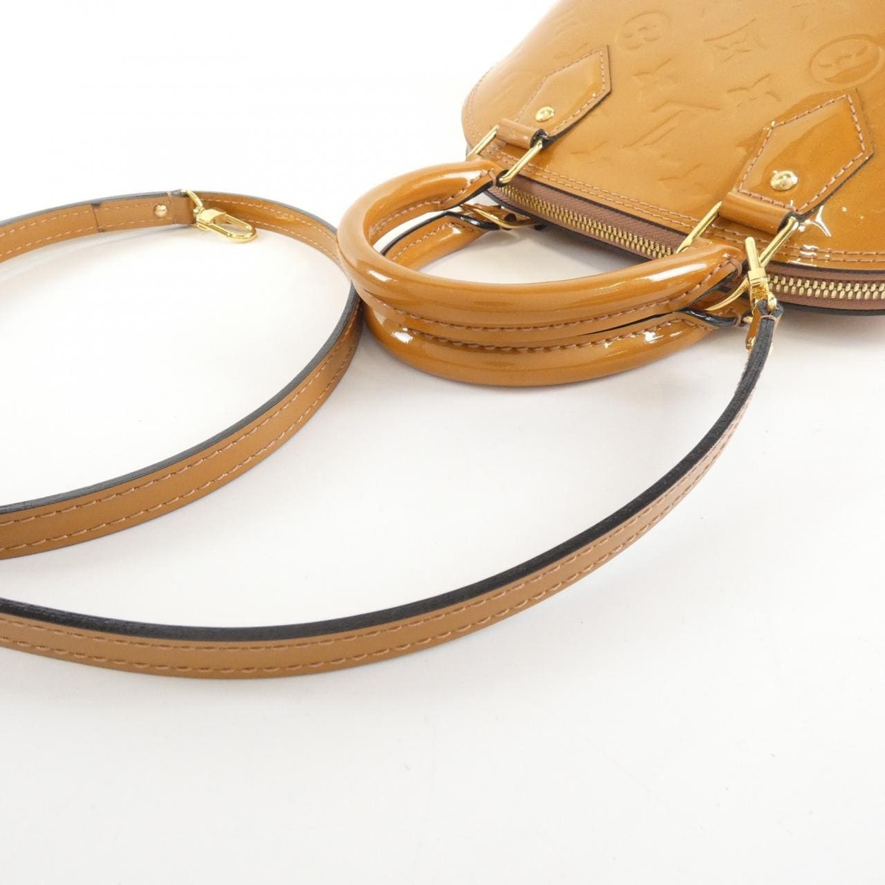 LOUIS VUITTON Alma M91585 Bag Vernis 黑色 Vernis 中古品A - 縮圖 5