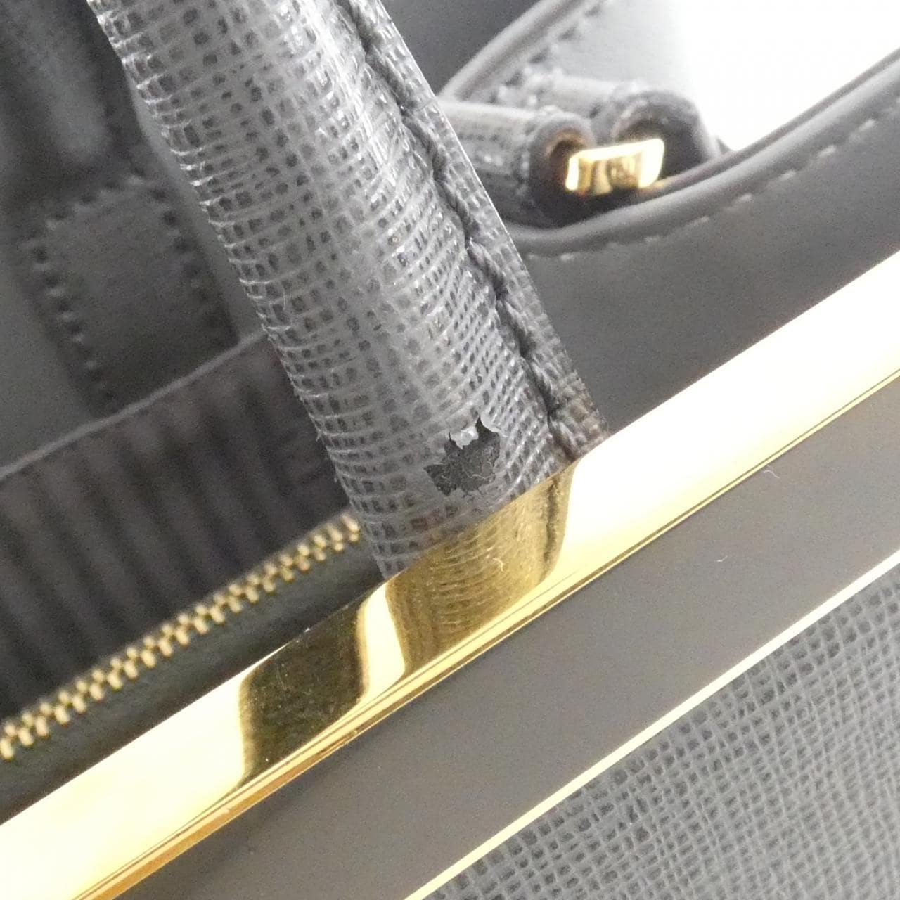 FENDI Sunshine Shopper 8BH253 D7E Handbag Leather 黑色 皮革 中古品A - 縮圖 5