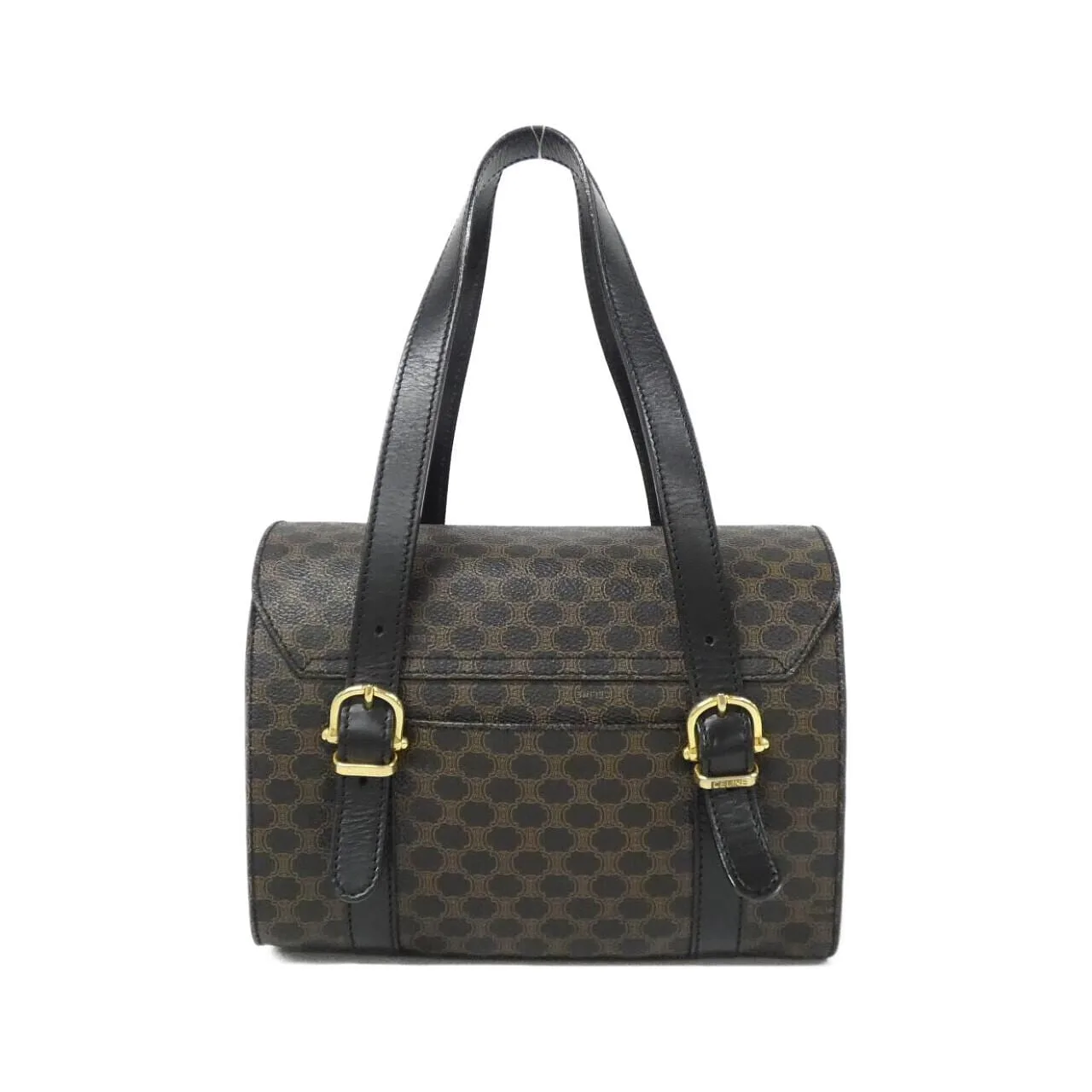CELINE Handbag Canvas 黑色 帆布 中古品A - 縮圖 2