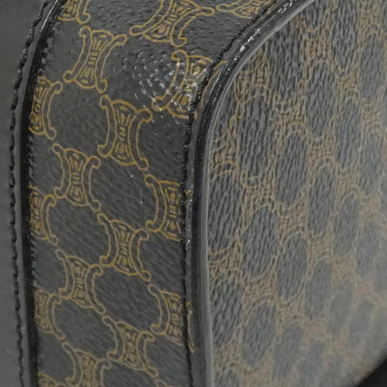 CELINE Handbag Canvas 黑色 帆布 中古品A - 縮圖 3