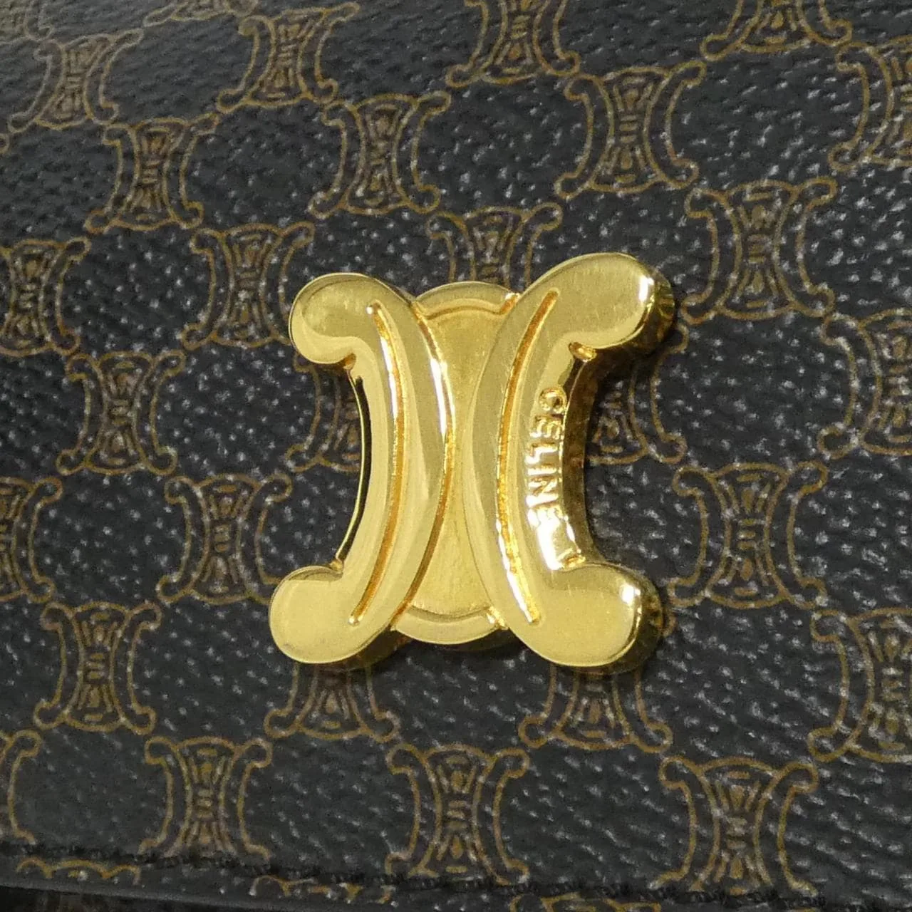 CELINE Handbag Canvas 黑色 帆布 中古品A - 縮圖 4