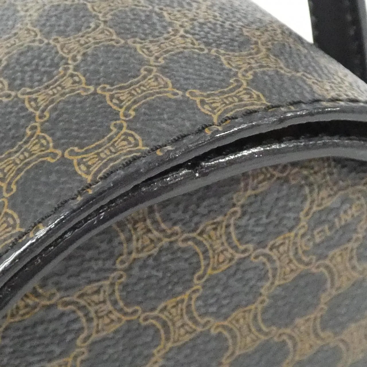 CELINE Handbag Canvas 黑色 帆布 中古品A - 縮圖 6