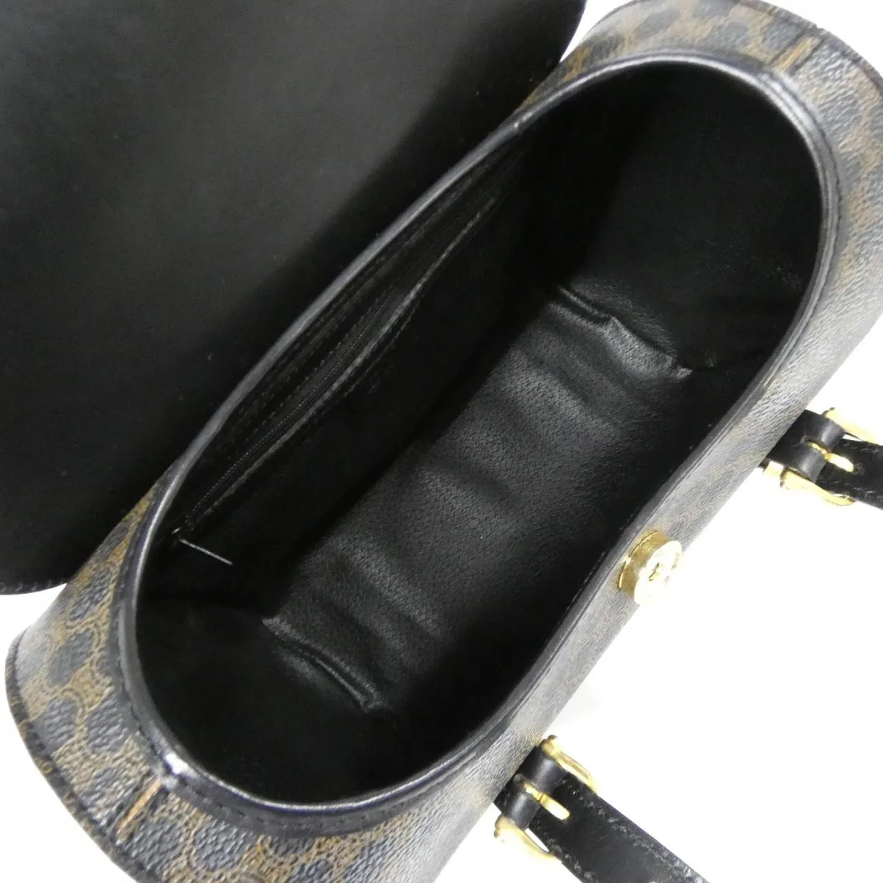 CELINE Handbag Canvas 黑色 帆布 中古品A - 縮圖 9