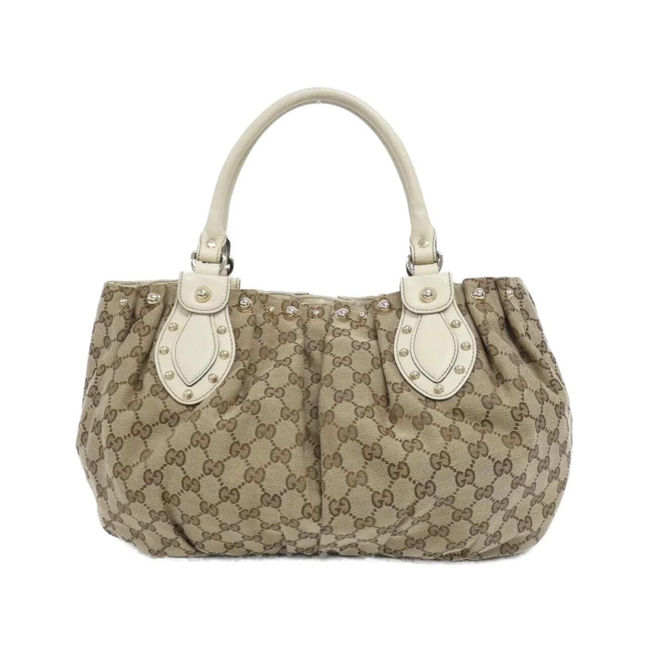 GUCCI 206719 Handbag Canvas Beige