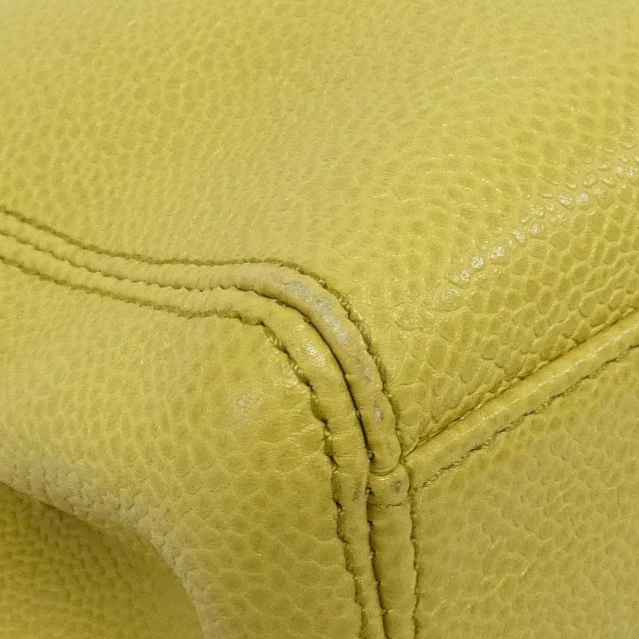 CHANEL 08913 Handbag Grained Calfskin Green Grained Calfskin Rank A - Thumbnail 3