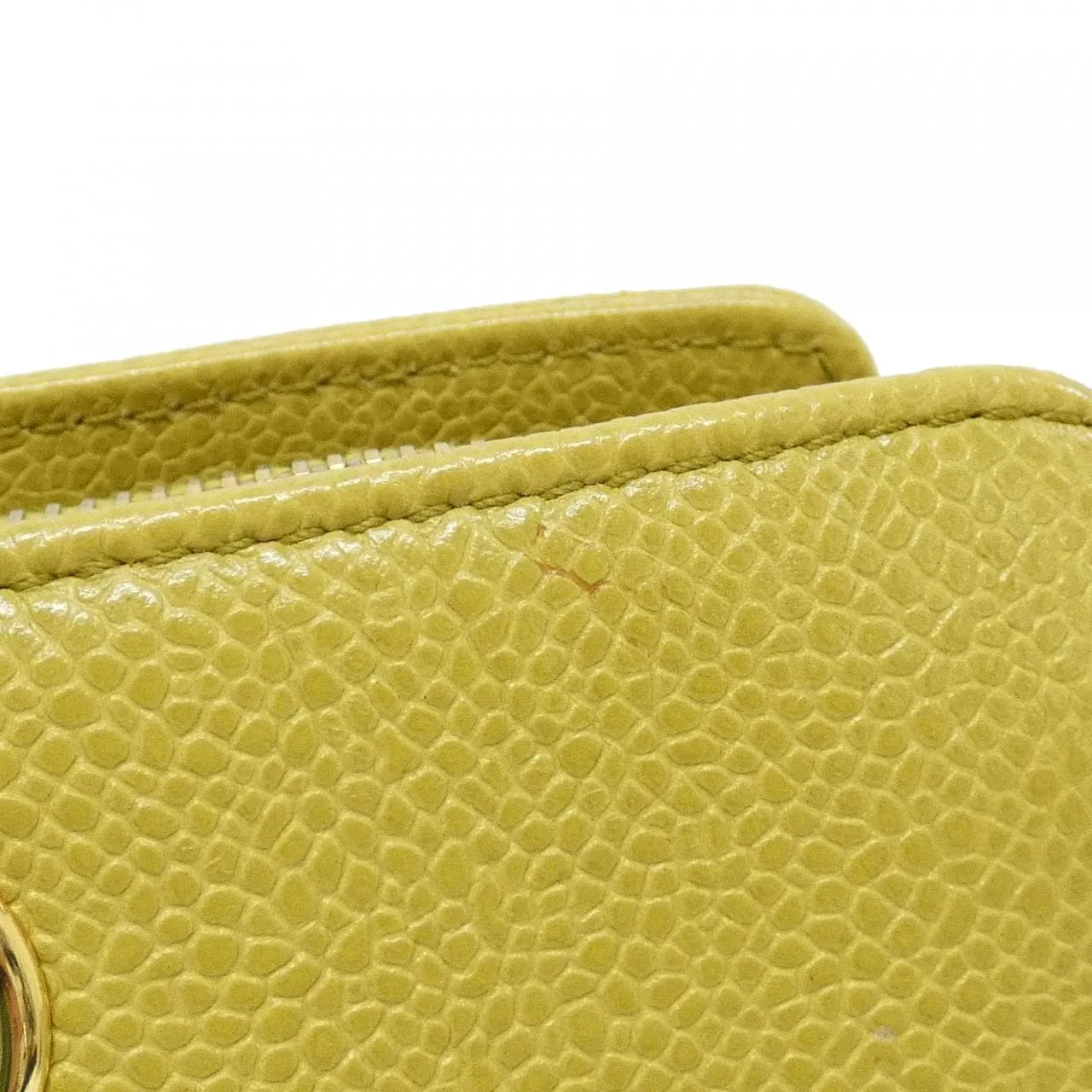 CHANEL 08913 Handbag Grained Calfskin Green Grained Calfskin Rank A - Thumbnail 4