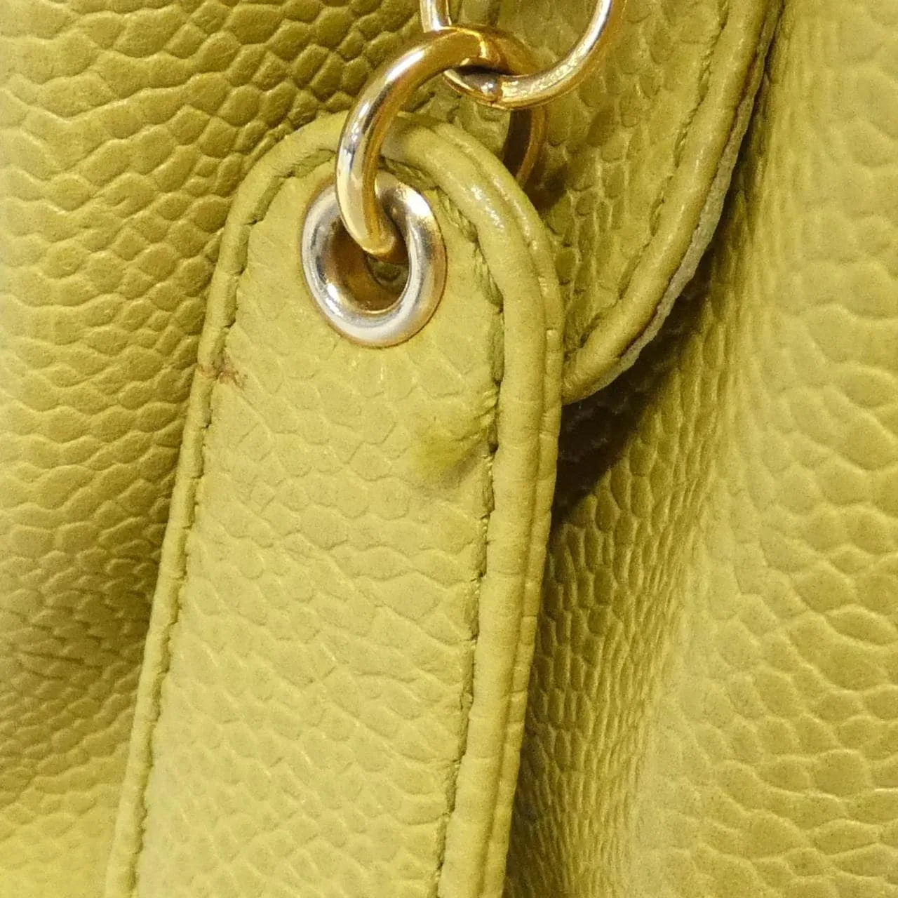 CHANEL 08913 Handbag Grained Calfskin Green Grained Calfskin Rank A - Thumbnail 5
