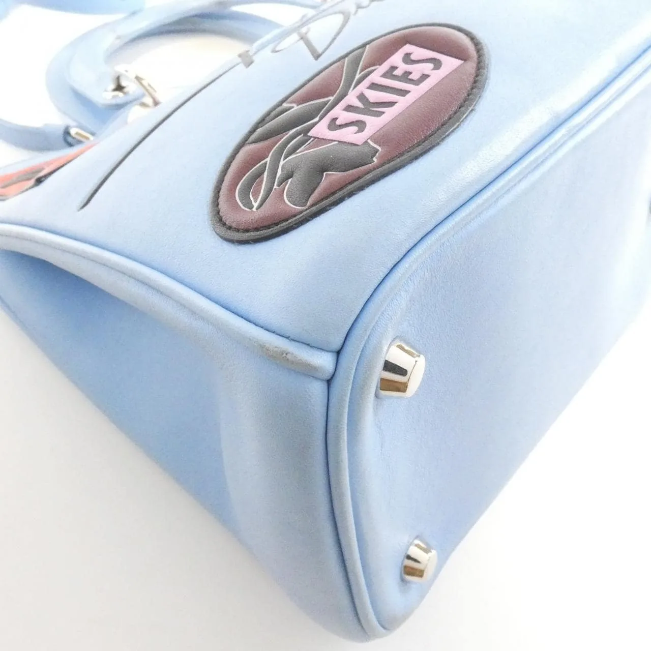 DIOR M0902PSKY Handbag Leather 黑色 皮革 中古品B - 縮圖 3