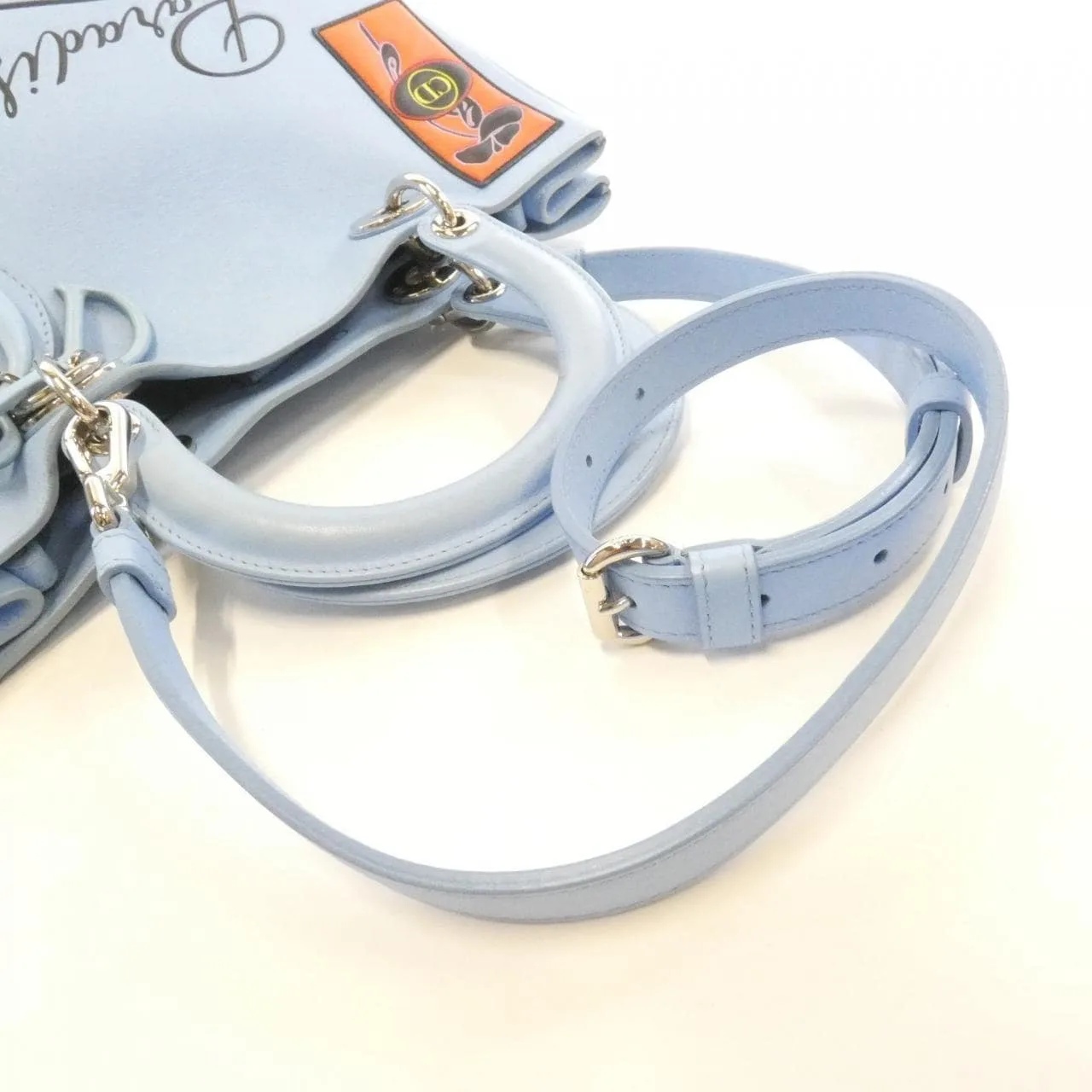 DIOR M0902PSKY Handbag Leather 黑色 皮革 中古品B - 縮圖 7