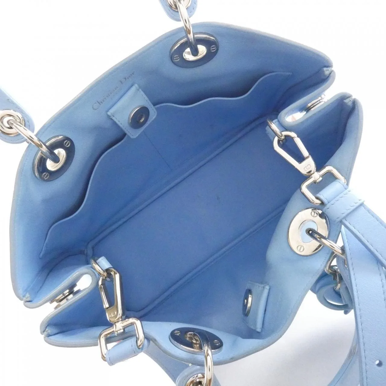 DIOR M0902PSKY Handbag Leather 黑色 皮革 中古品B - 縮圖 9