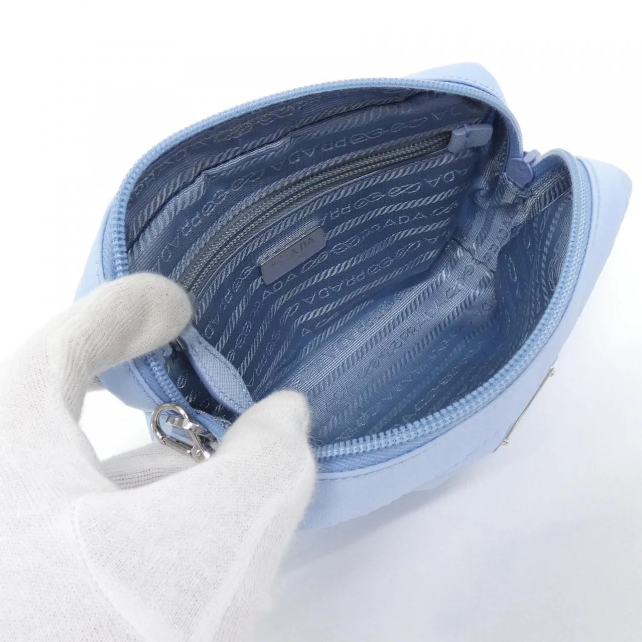 PRADA 1NS021 Pouch 黑色 中古品A - 縮圖 6