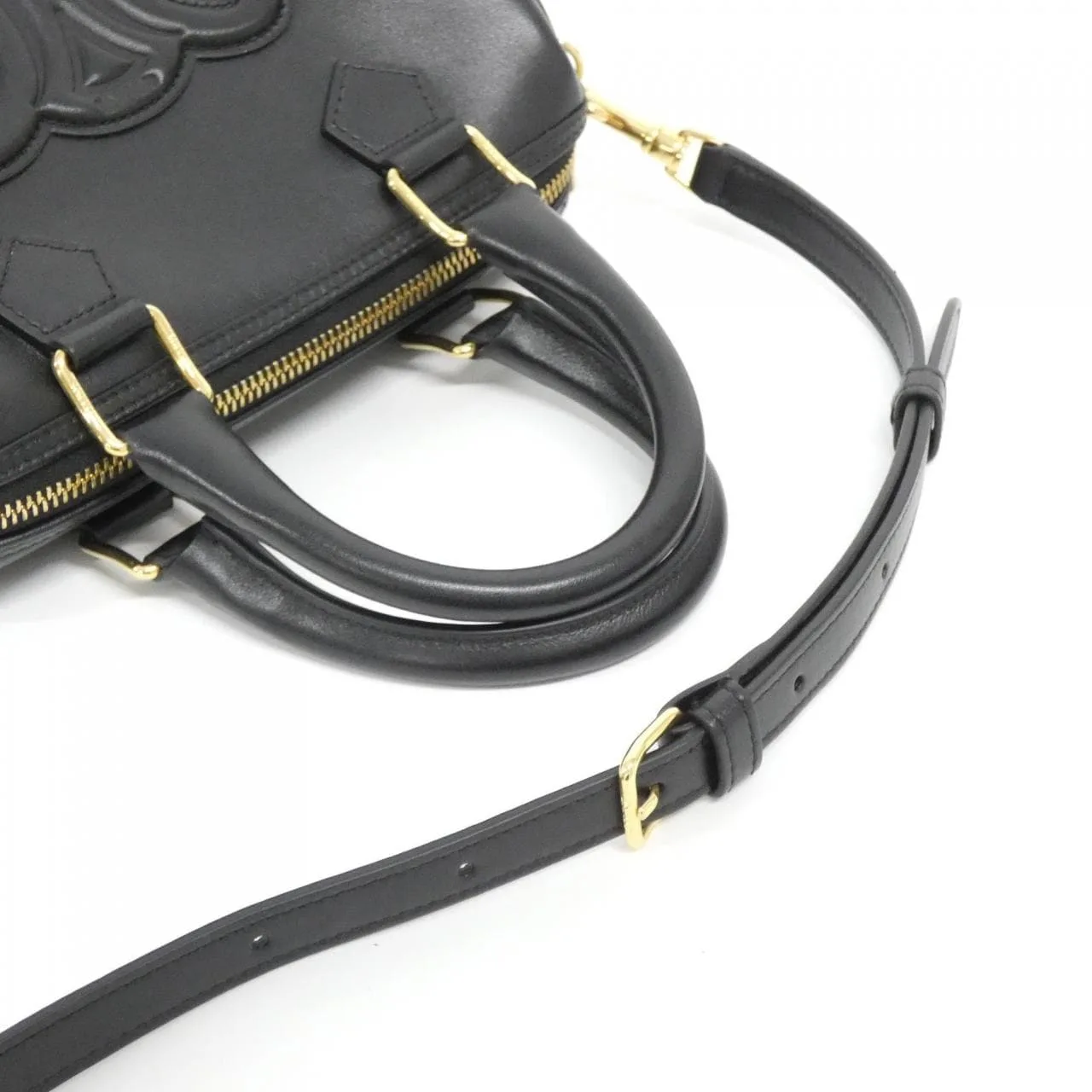 CELINE Triomphe 197583DU3 Boston 黑色 中古品A - 縮圖 8