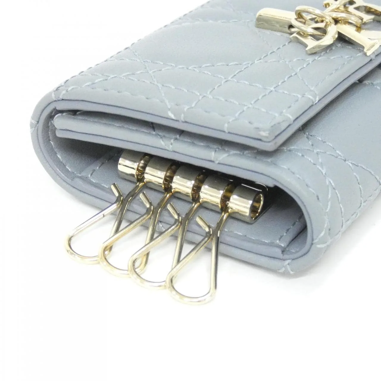 DIOR S0983ONMJ Key Case Lambskin 黑色 羊皮 中古品A - 縮圖 2