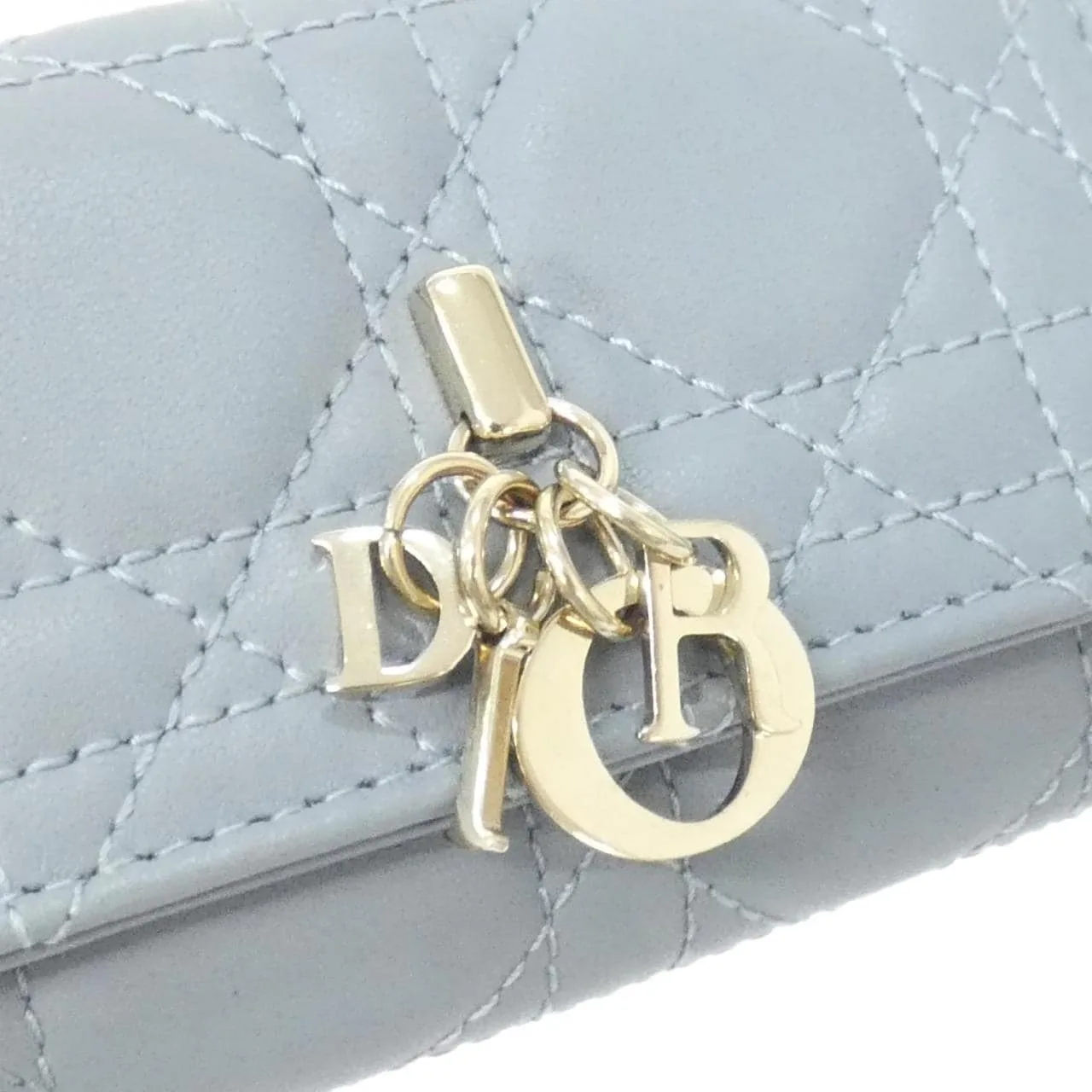 DIOR S0983ONMJ Key Case Lambskin 黑色 羊皮 中古品A - 縮圖 5
