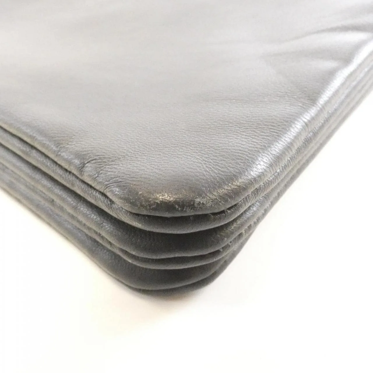 CELINE Triomphe 187613BEB Shoulder Lambskin 黑色 羊皮 中古品B - 縮圖 3