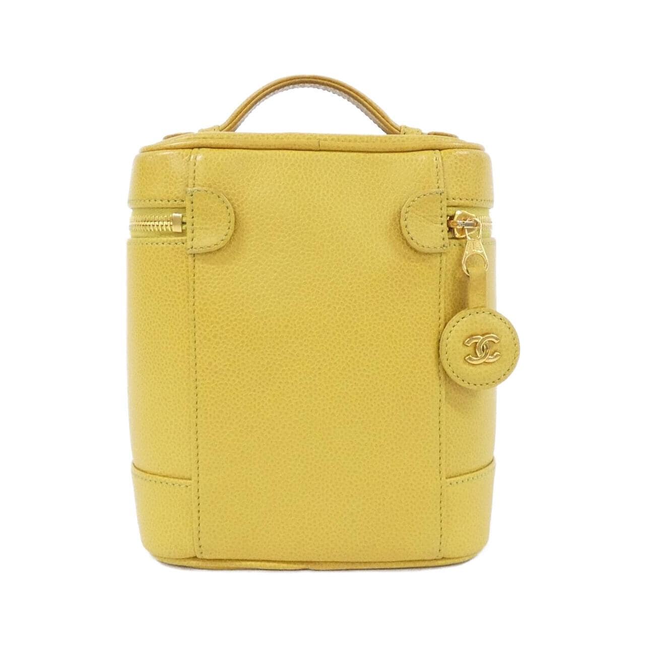 CHANEL 1998 Handbag Grained Calfskin Yellow Grained Calfskin - Thumbnail 2
