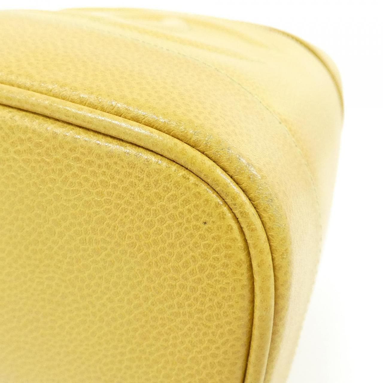 CHANEL 1998 Handbag Grained Calfskin Yellow Grained Calfskin - Thumbnail 3