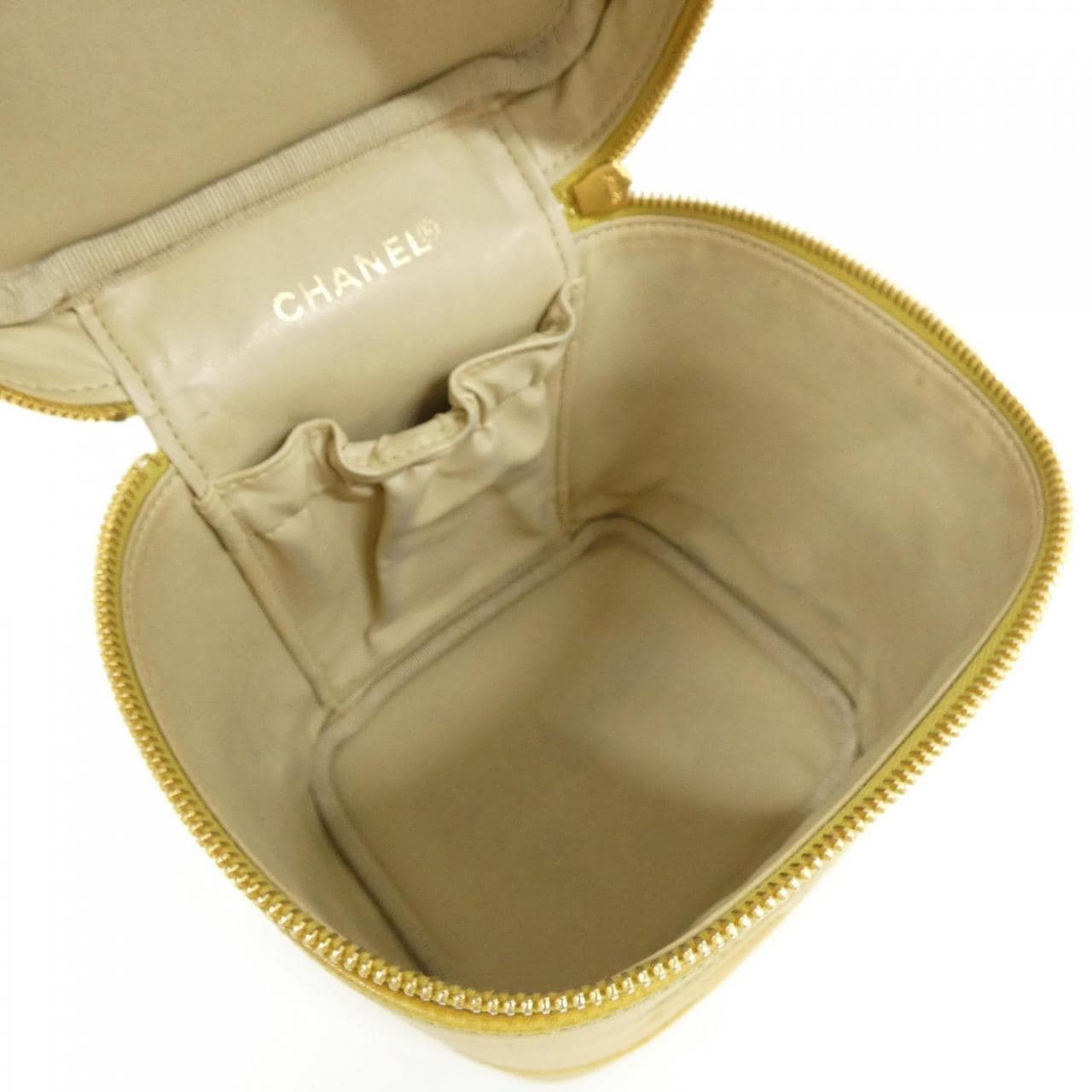 CHANEL 1998 Handbag Grained Calfskin Yellow Grained Calfskin - Thumbnail 6