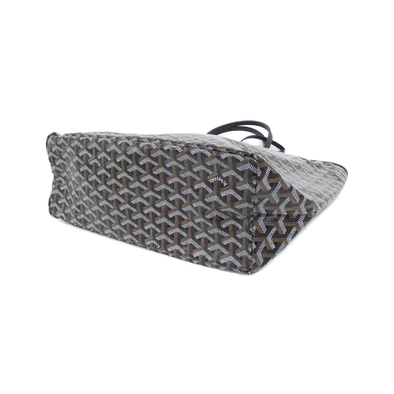 GOYARD Saint Louis AMA LOUIS PM Tote Canvas 黑色 帆布 中古品A - 縮圖 2