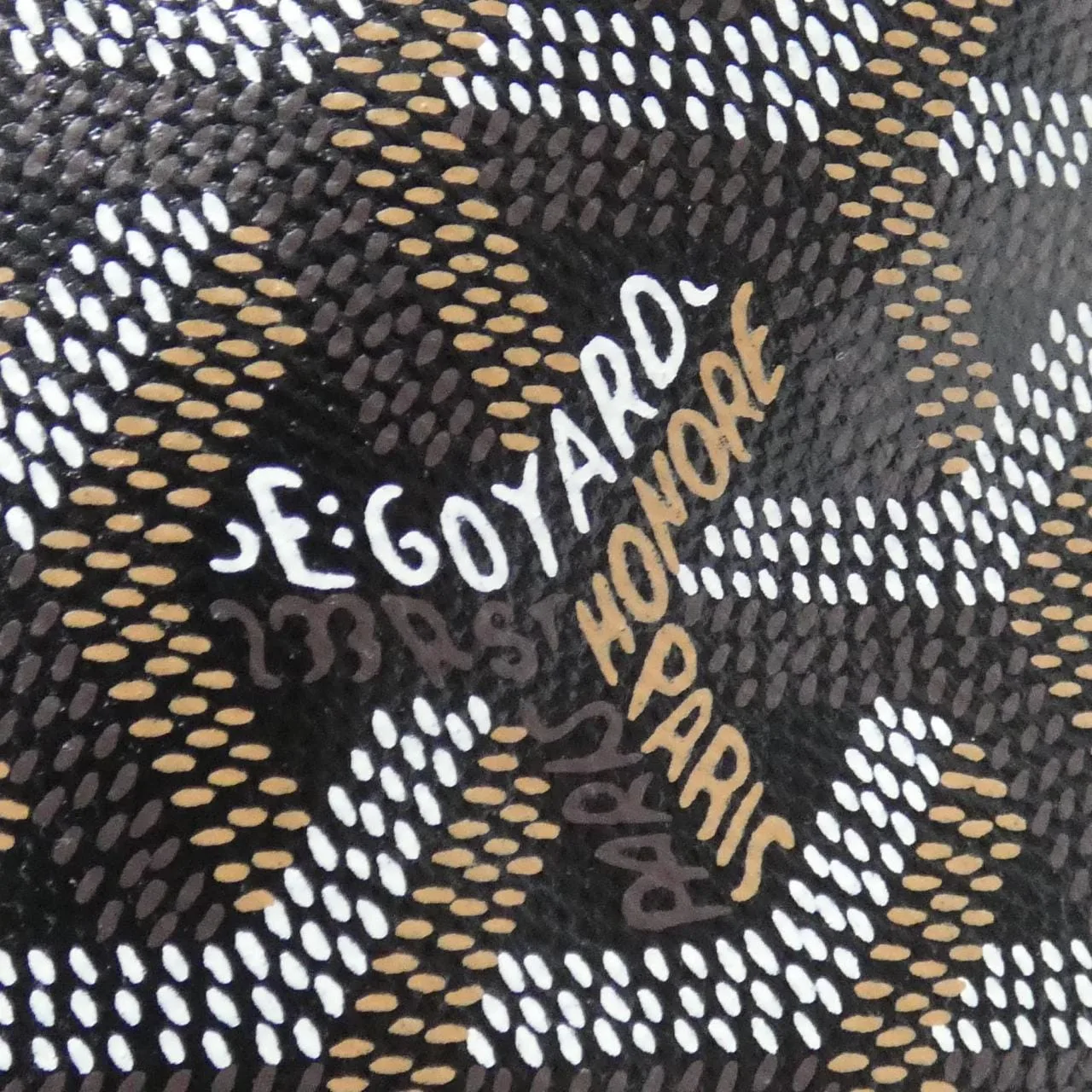 GOYARD Saint Louis AMA LOUIS PM Tote Canvas 黑色 帆布 中古品A - 縮圖 3
