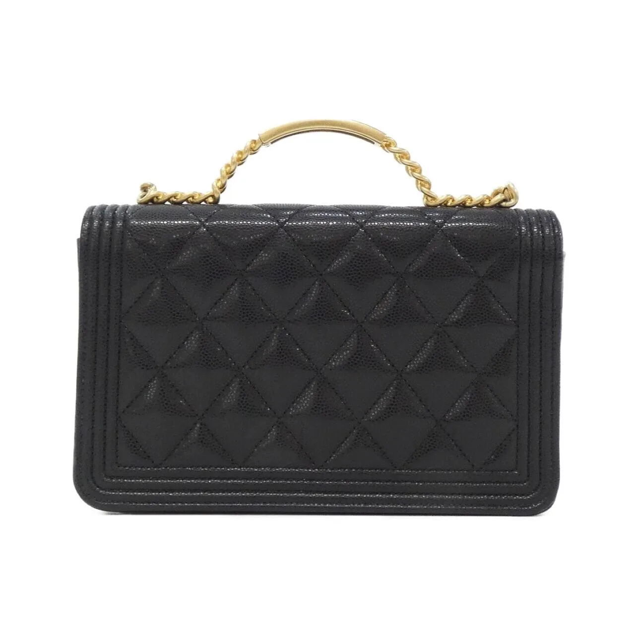 CHANEL Boy Chanel AP3558 Wallet Grained Calfskin 黑色 荔枝紋牛皮 中古品A - 縮圖 2