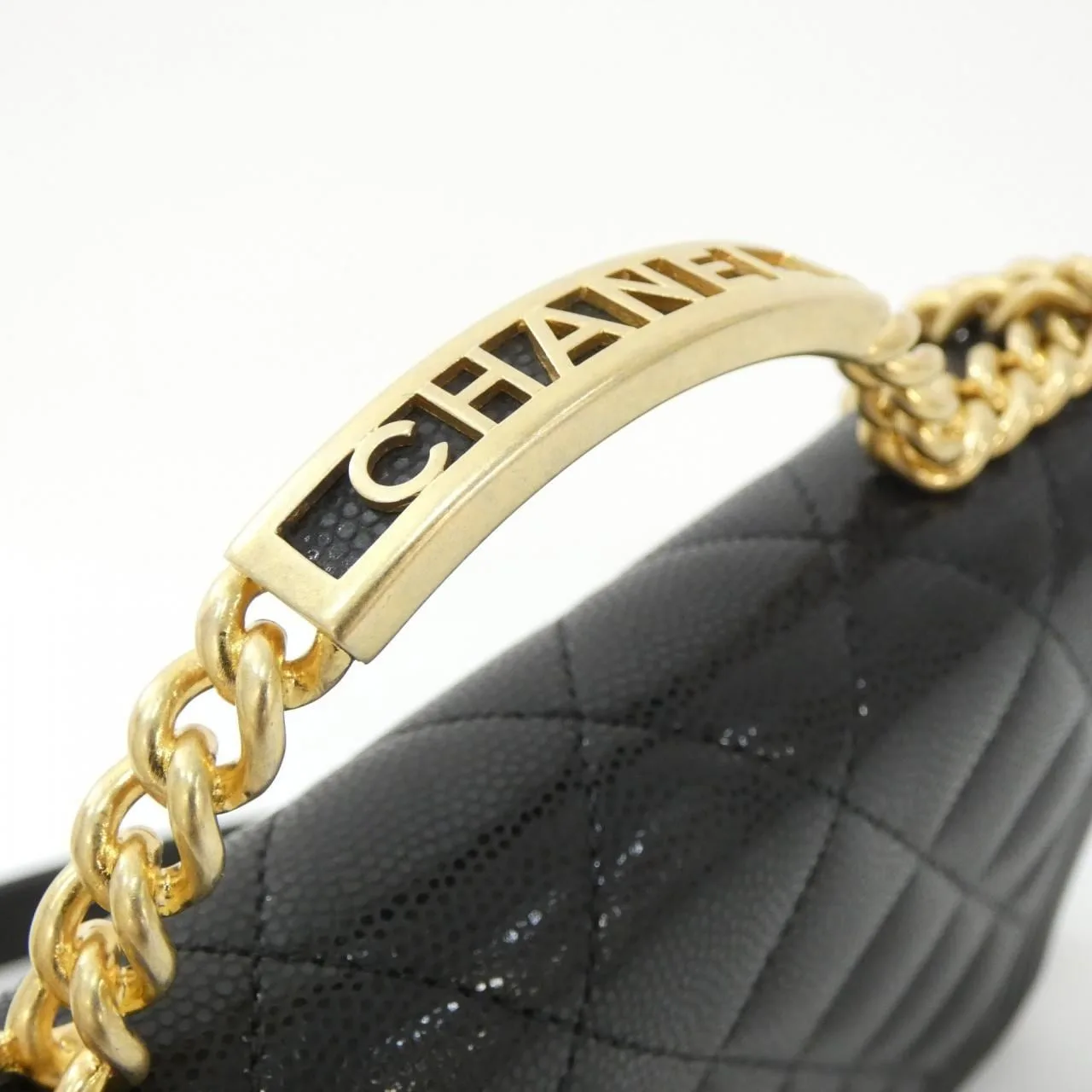 CHANEL Boy Chanel AP3558 Wallet Grained Calfskin 黑色 荔枝紋牛皮 中古品A - 縮圖 6