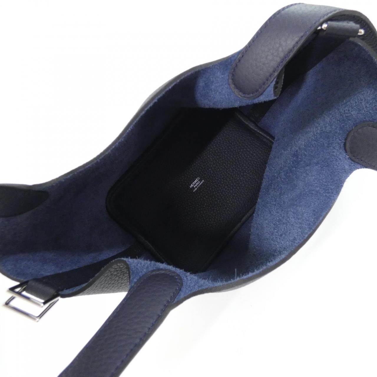 HERMES HERMÈS Picotin 056289CK Bag Clemence 藍色 Clemence 皮 中古品A - 縮圖 6