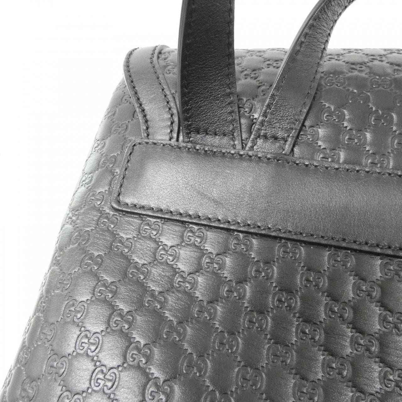 GUCCI 607993 BMJ1G Backpack Leather Black Leather - Thumbnail 7