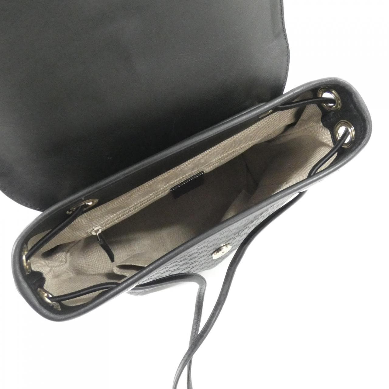 GUCCI 607993 BMJ1G Backpack Leather Black Leather - Thumbnail 9