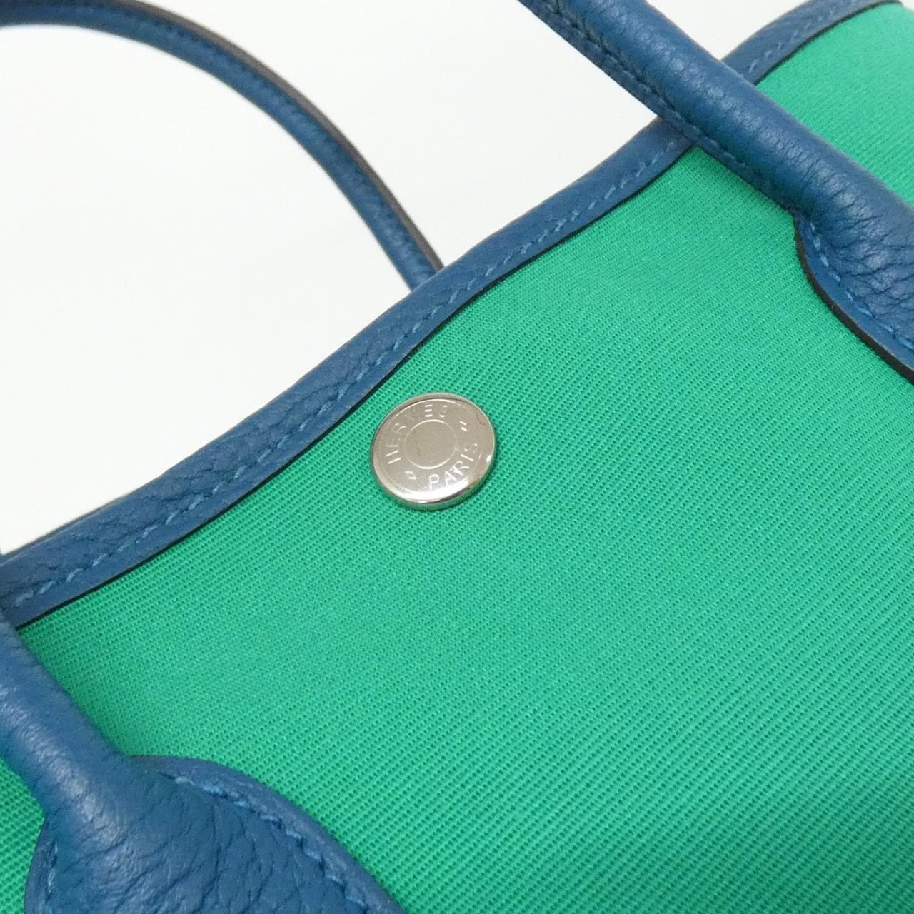 HERMES Garden Party HERMÈS 051551CK Bag Blue Rank A - Thumbnail 3
