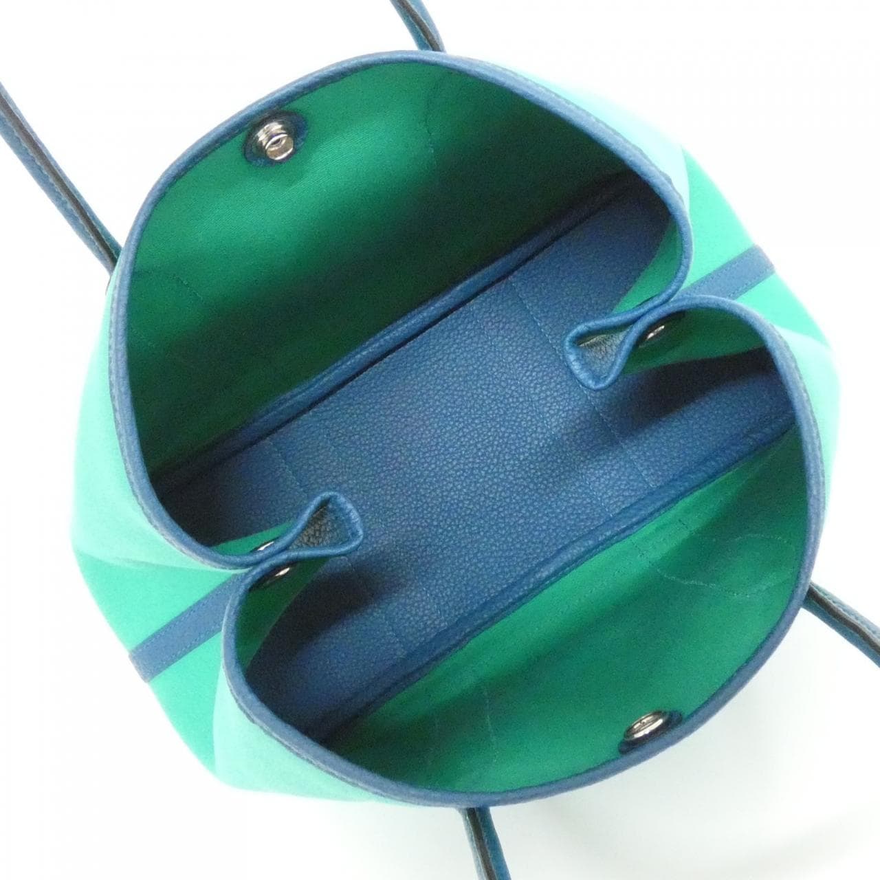 HERMES Garden Party HERMÈS 051551CK Bag Blue Rank A - Thumbnail 5