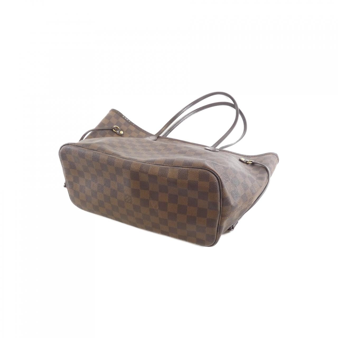 LOUIS VUITTON Neverfull N51105 Bag Damier 黑色 Damier 中古品B - 縮圖 2