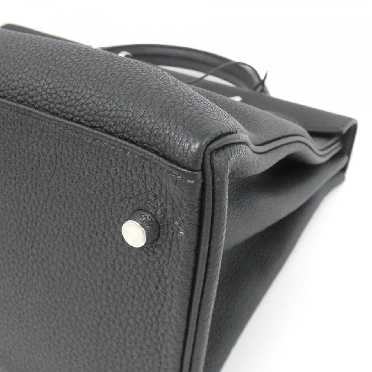 HERMES HERMÈS Kelly 084689CK Bag Togo Black Togo Leather - Thumbnail 3