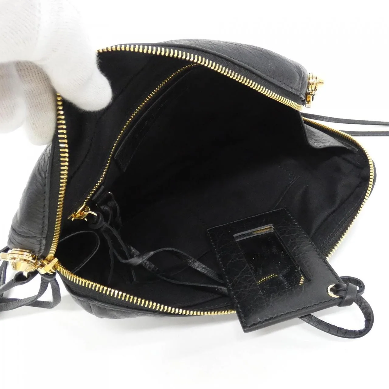 BALENCIAGA Le City 431649 D94IG Shoulder Leather Black Leather Rank A - Thumbnail 7