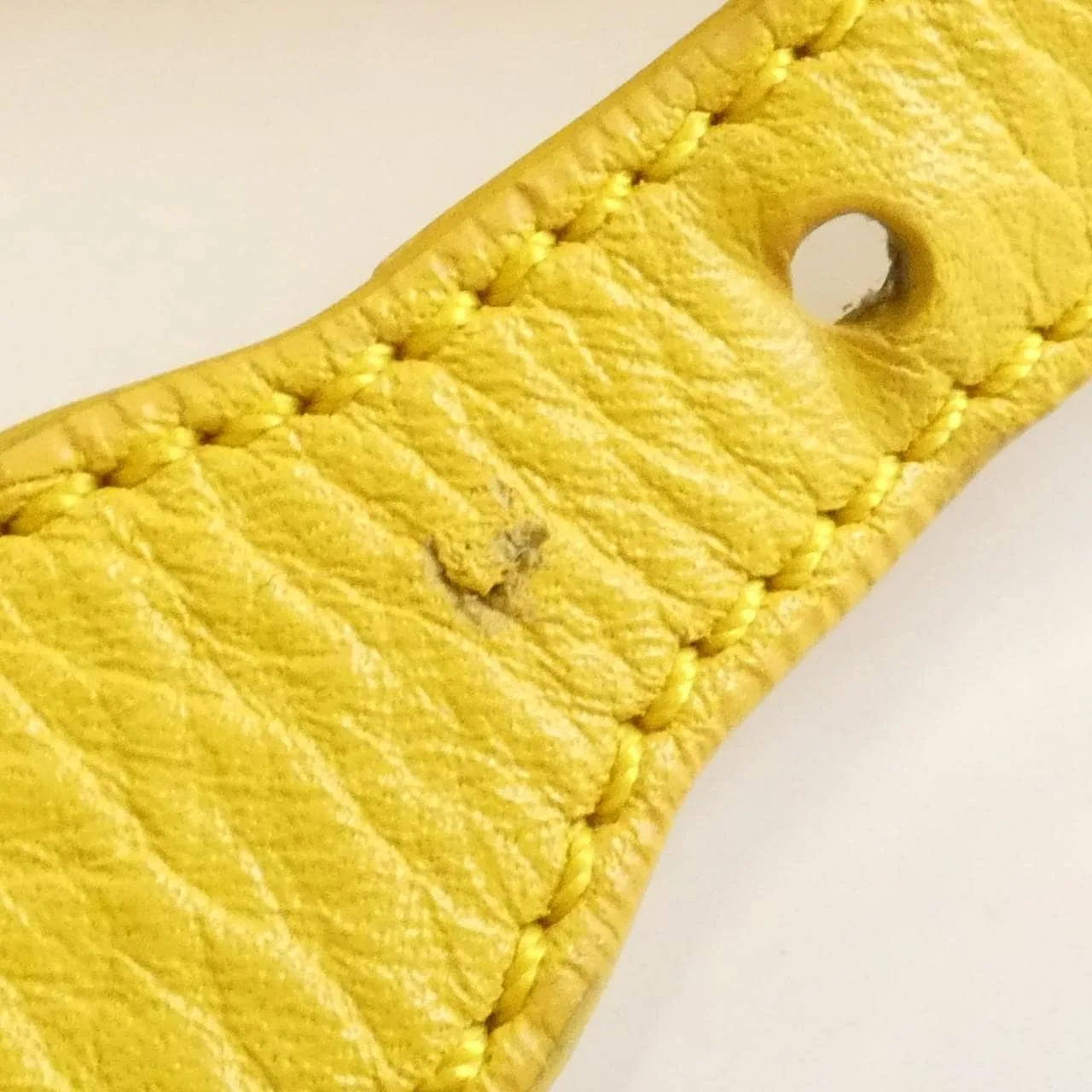 BALENCIAGA 312186 Handbag Leather 黃色 皮革 中古品A - 縮圖 8