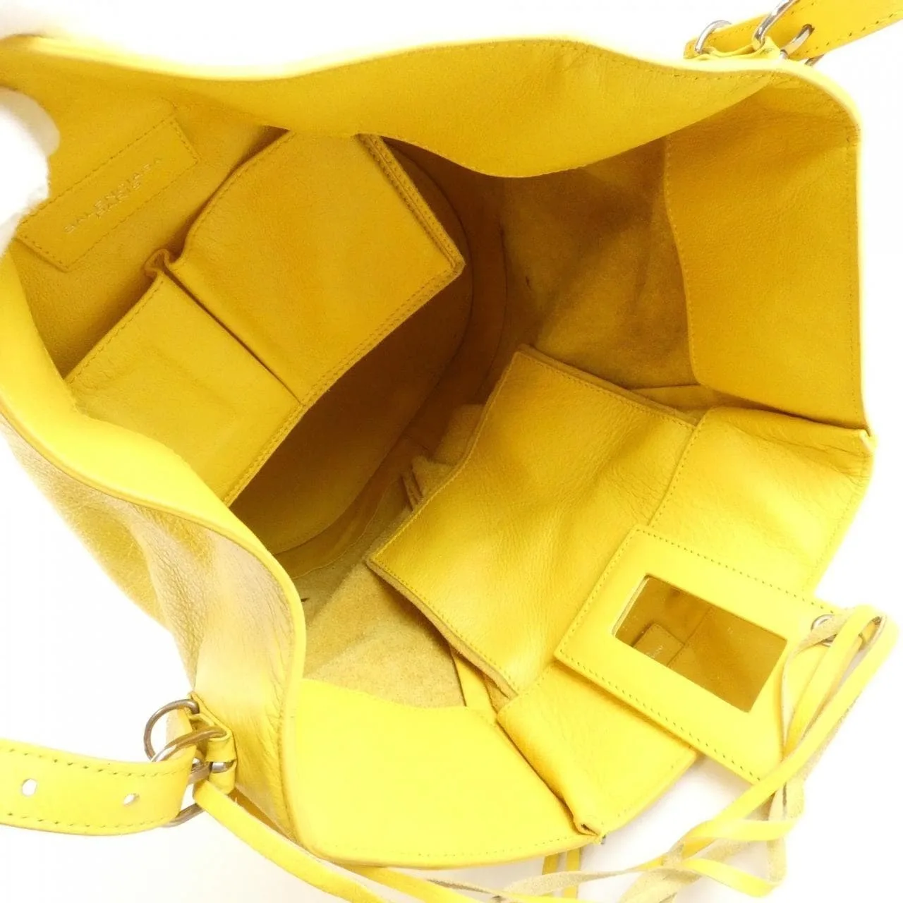 BALENCIAGA 312186 Handbag Leather 黃色 皮革 中古品A - 縮圖 9