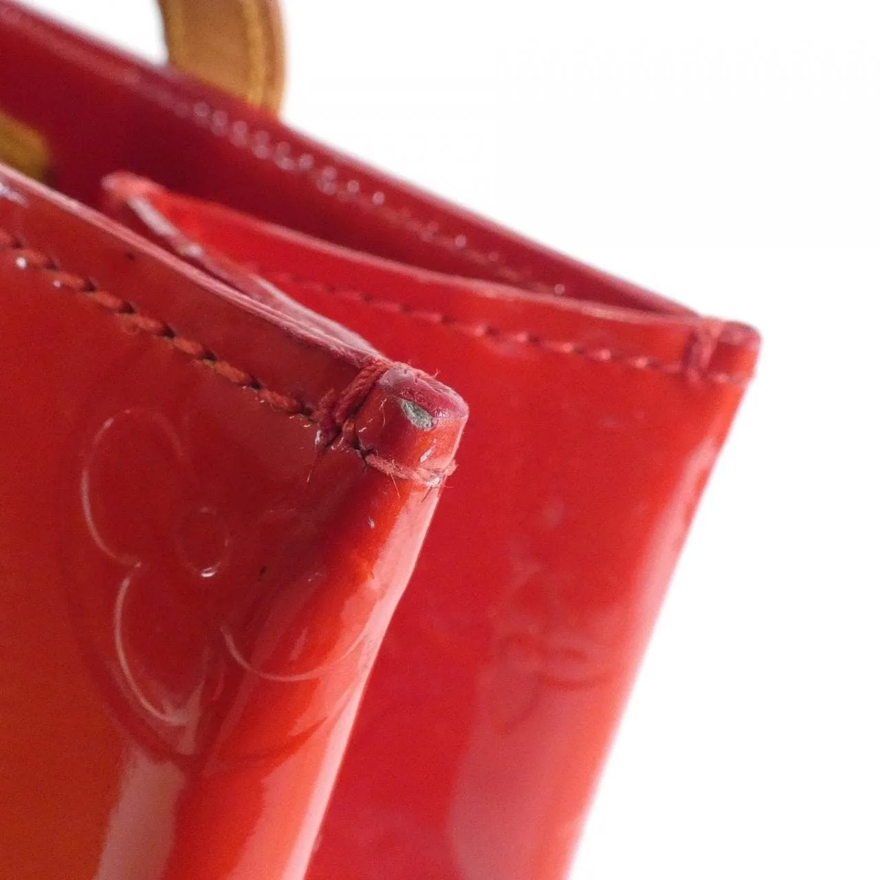 LOUIS VUITTON M91086 Handbag Vernis Red Vernis Rank B - Thumbnail 6