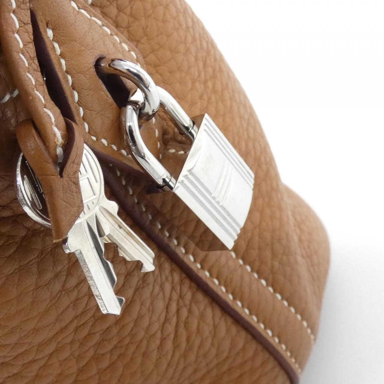 HERMES HERMÈS Bolide 073419CK Bag Clemence Gold Clemence Leather Rank A - Thumbnail 4