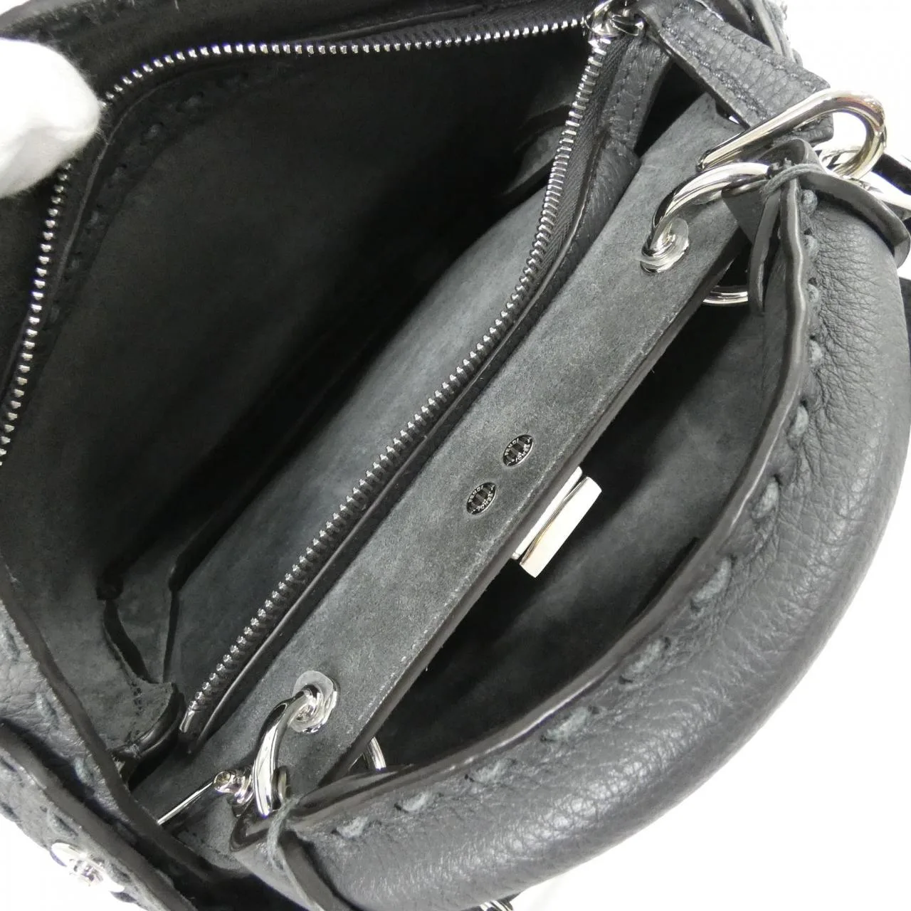 FENDI Baguette 7VA647 ATEK Handbag 黑色 中古品A - 縮圖 8