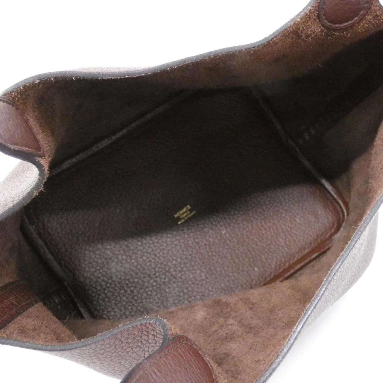 HERMES Picotin 060991CC Handbag Clemence Black Clemence Leather Rank A - Thumbnail 6