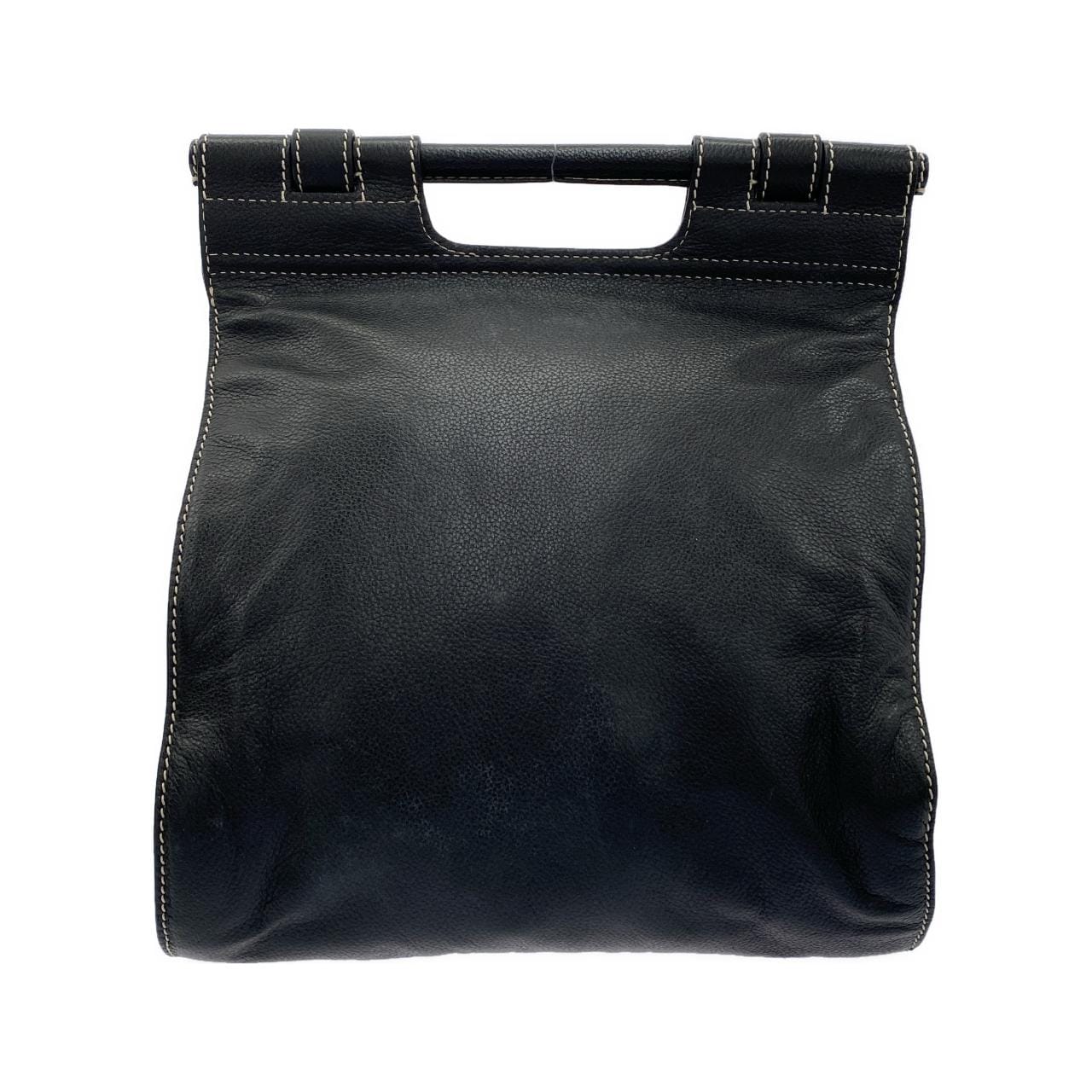 LOEWE Handbag Leather 黑色 皮革 中古品A - 縮圖 2