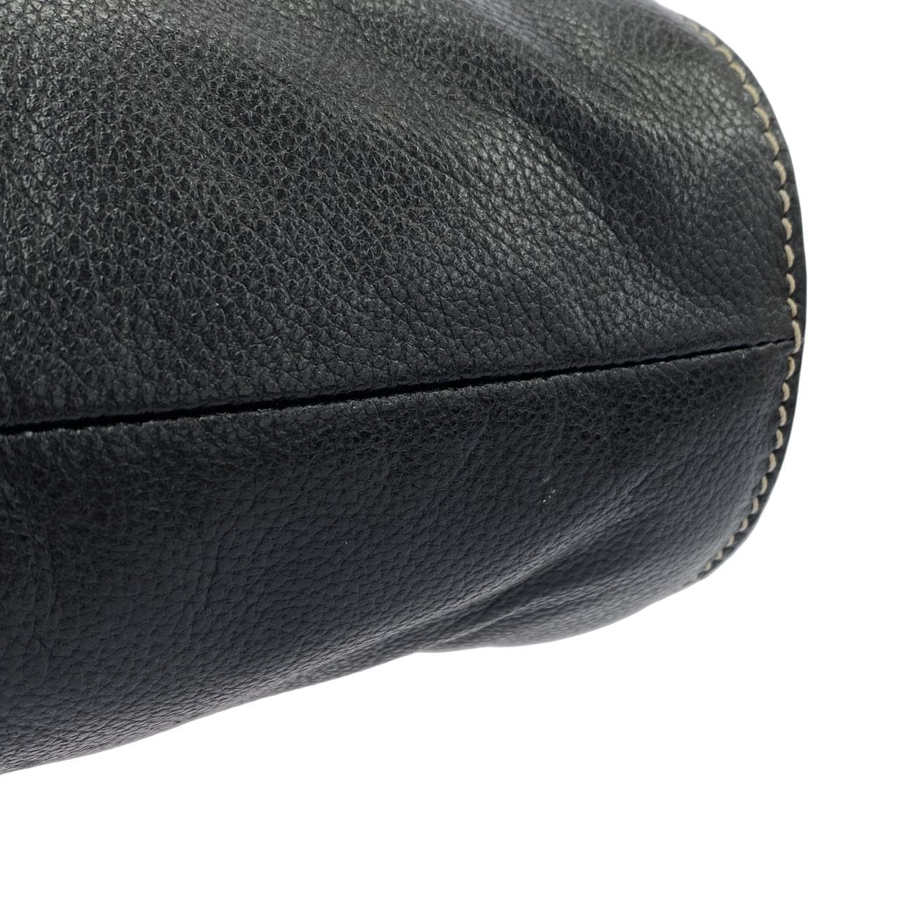 LOEWE Handbag Leather 黑色 皮革 中古品A - 縮圖 3