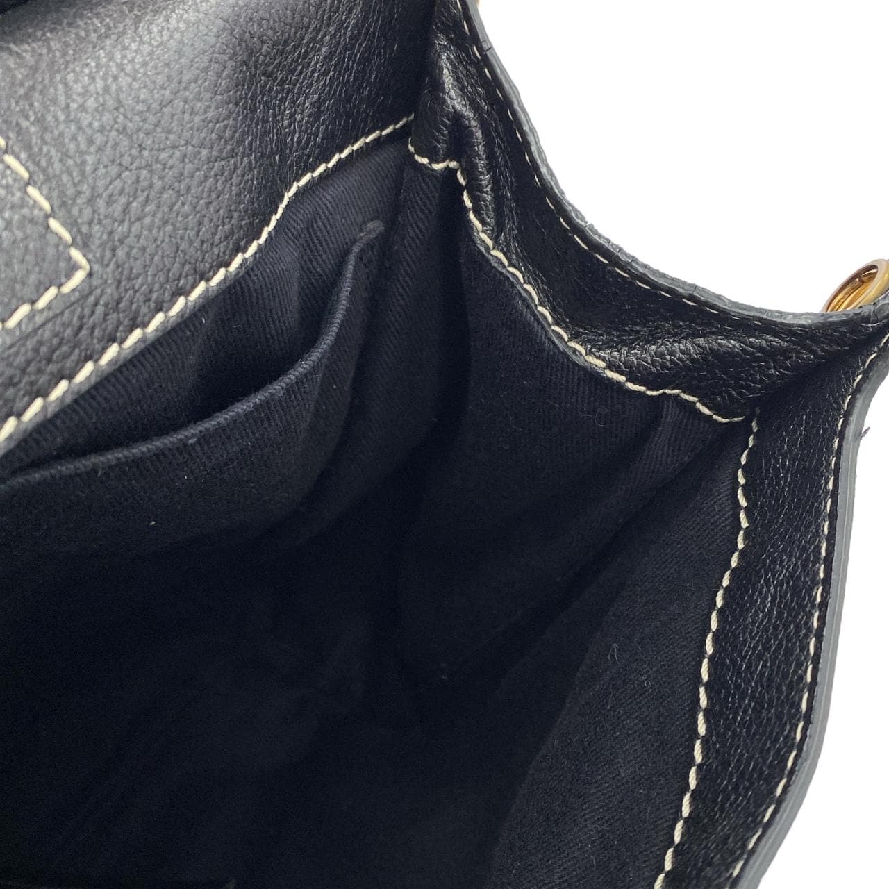 LOEWE Handbag Leather 黑色 皮革 中古品A - 縮圖 10